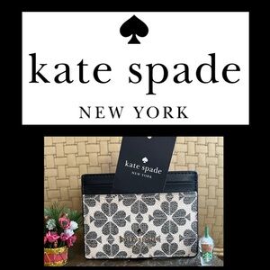 KATE SPADE ♠️  Black and White Floral Card  Case Brand new with tag